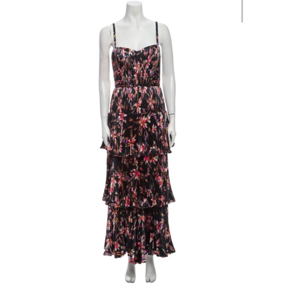 Amur Black Floral Gown NWOT Size 4